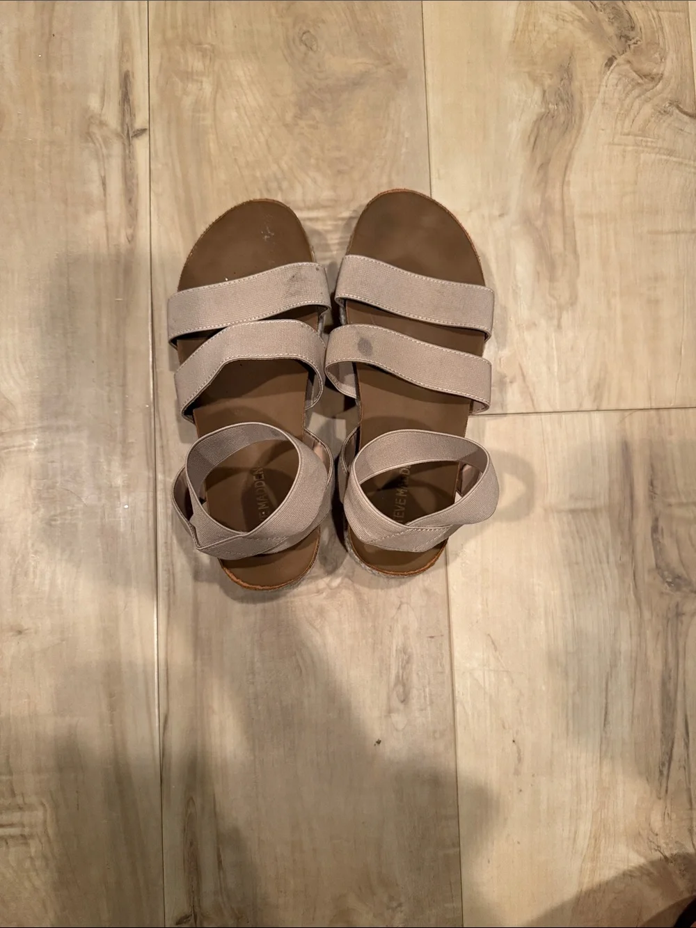 Kids Neutral Strappy Comfort Sandals - Taupe